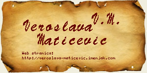 Veroslava Matićević vizit kartica